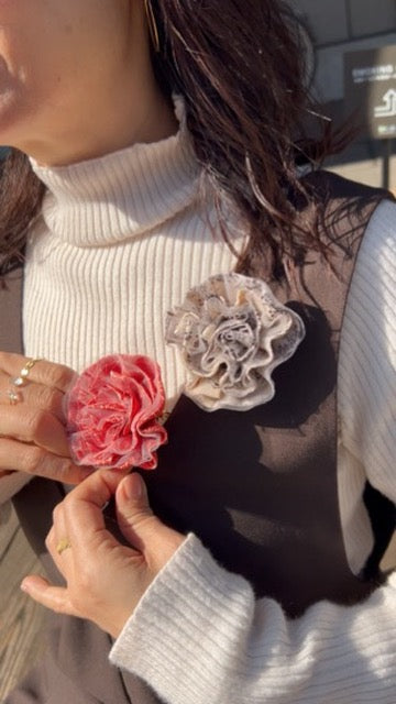 HANA BROOCH -Ginfubuki(Flower Stardust)