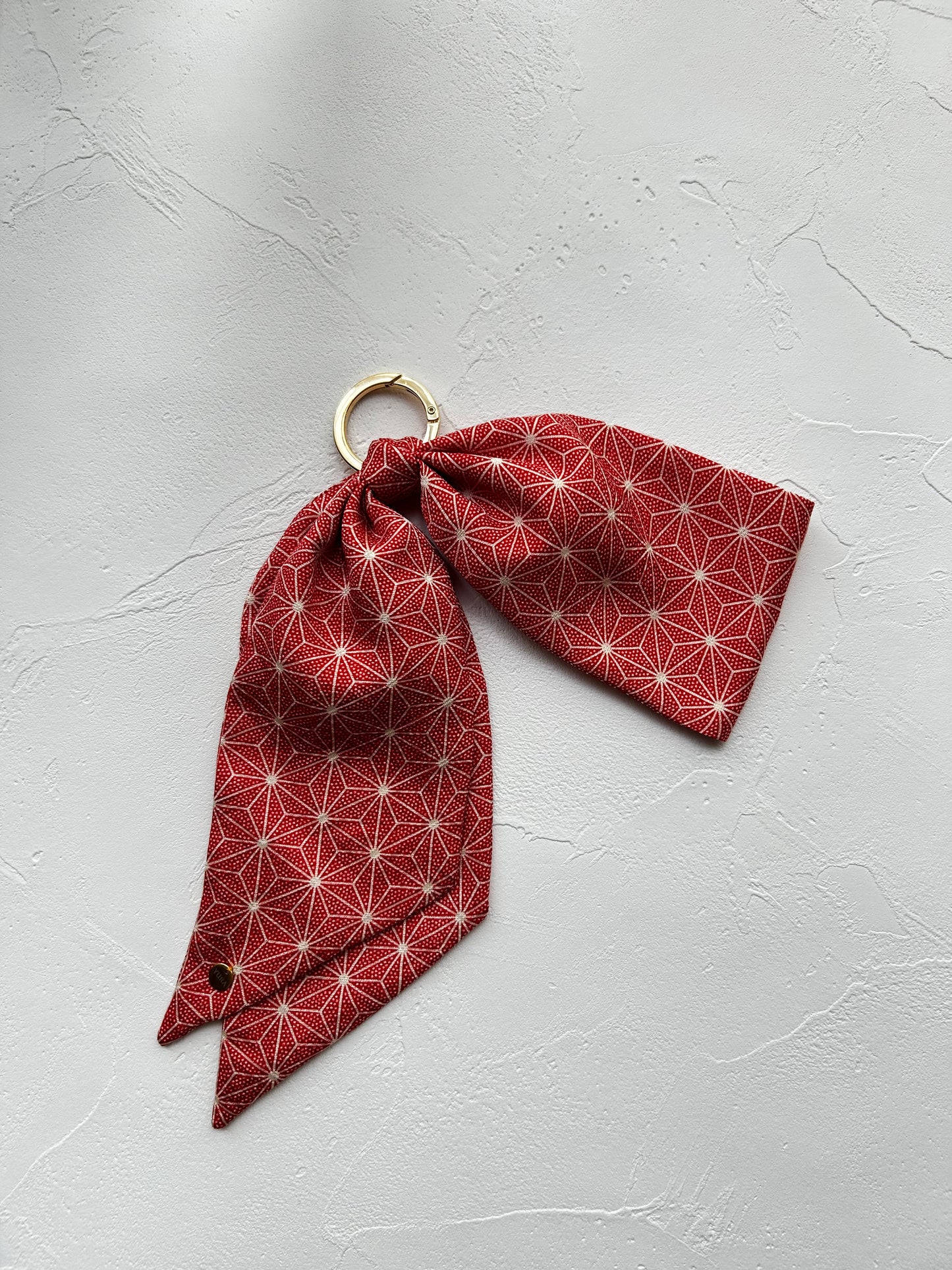 Original Ribbon Key Accessory – Asanoha (Crimson Star)